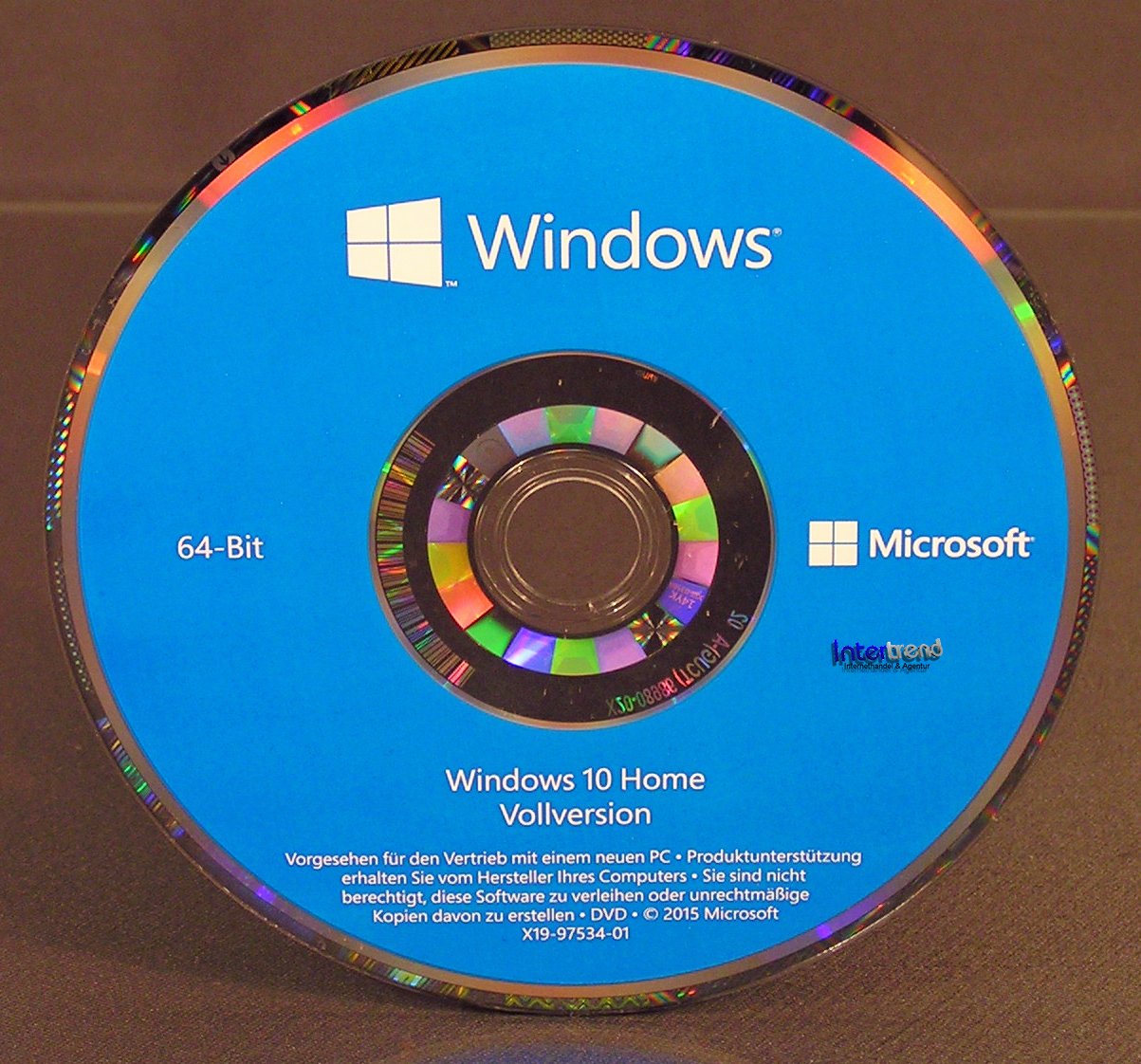 Microsoft Windows 10 Home Vollversion Sb 64 Bit Hologramm Dvd Deutsch 2483